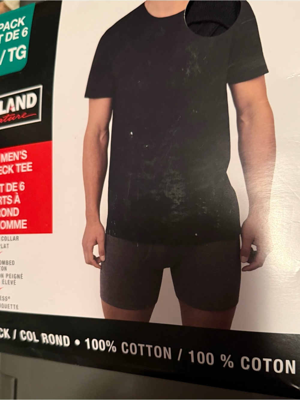 6 pack of Kirkland Signature Black & Red Packaging Graphic
